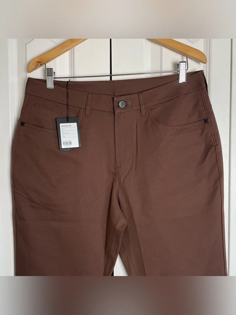 NEW Public Rec Dealmaker 5-pocket Pants Mens 33x30 Coffee Brown Golf Performance
